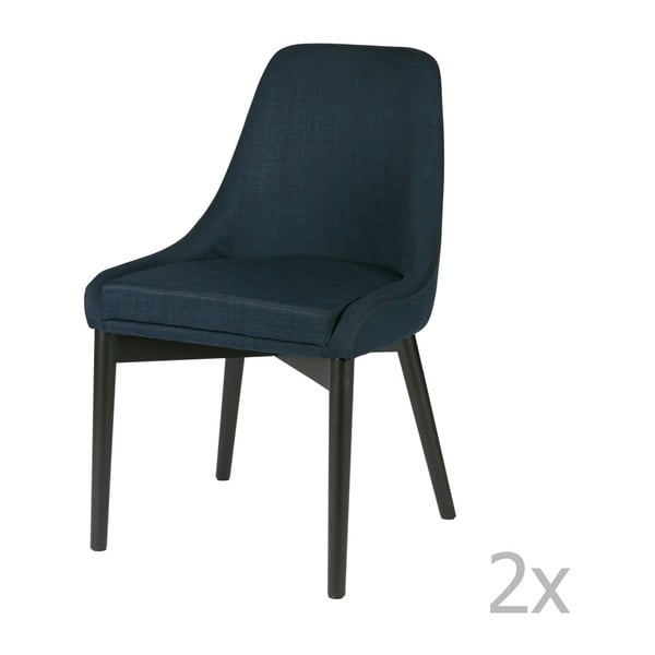 2 mėlynų kėdžių rinkinys WOOOD Koen