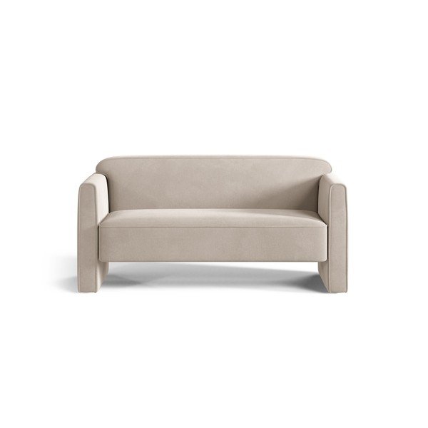 Smėlio spalvos iš velveto sofa 140 cm Abby – Micadoni 