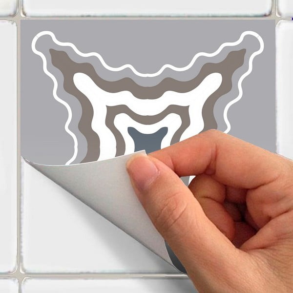 9 dekoratyvinių sieninių lipdukų rinkinys Ambiance Orfeo, 10 x 10 cm-image-1