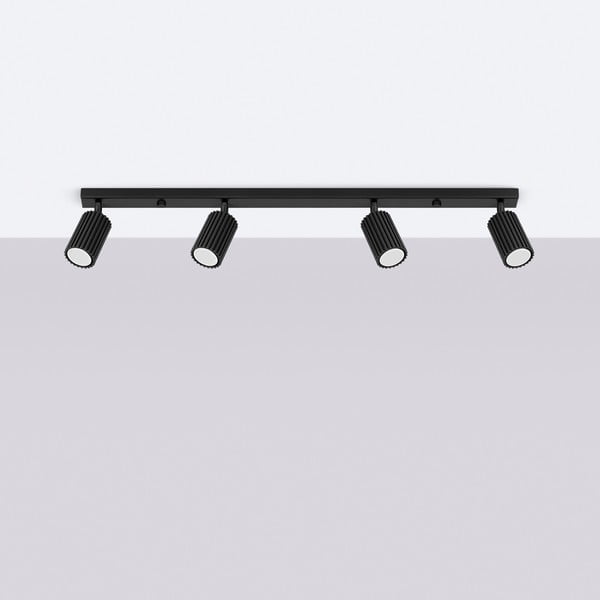 Juodos spalvos taškinis šviestuvas 6,5x81 cm Gleam – Sollux-image-4