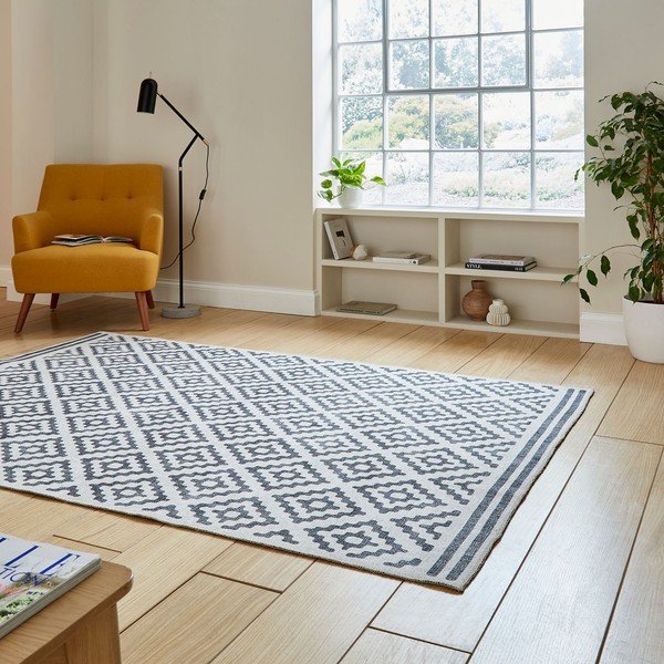 Skalbiamas pilkos spalvos kilimas 61x120 cm Coral Grey – Think Rugs-image-2