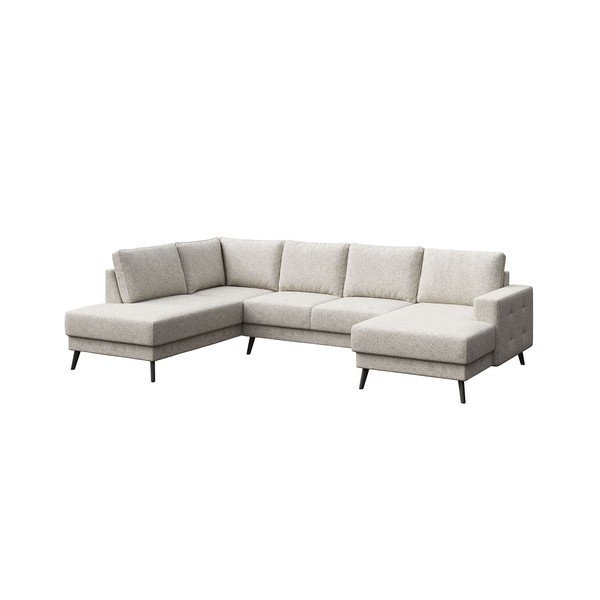 Kampinė sofa kreminės spalvos (su kairiuoju kampu) Fynn – Ghado-image-2