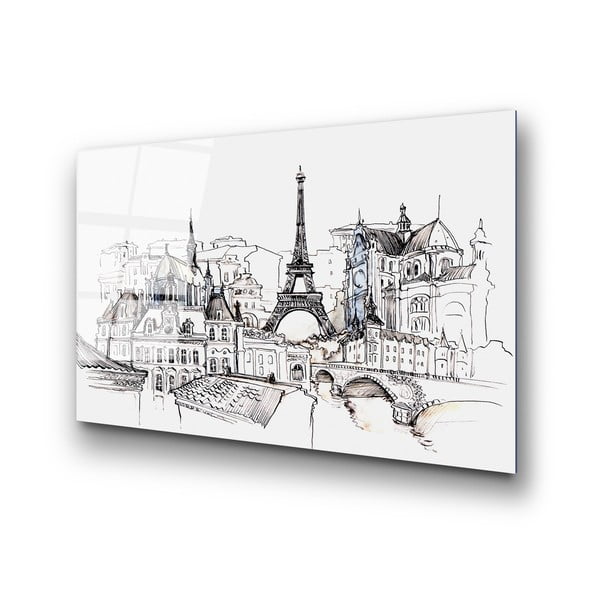Paveikslas ant stiklo 70x100 cm Paris - Wallity-image-4