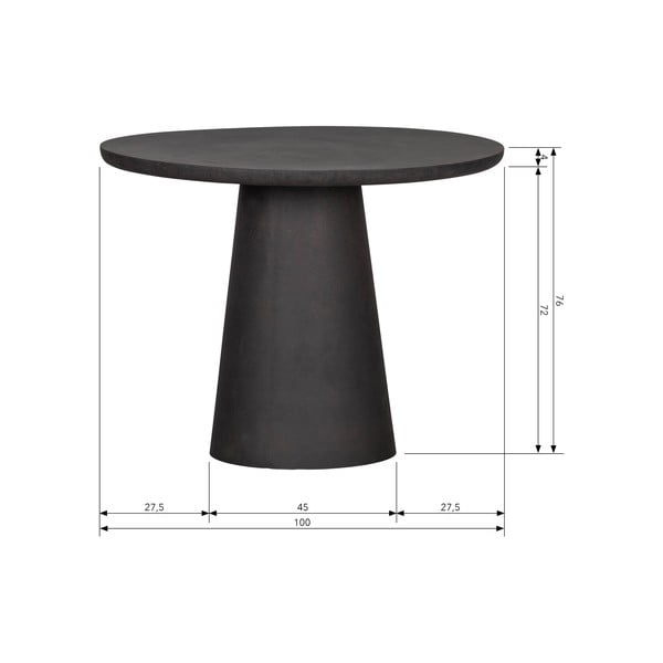 Rudai pilkas sodo šoninis staliukas WOOOOD Damon, ø 100-image-2