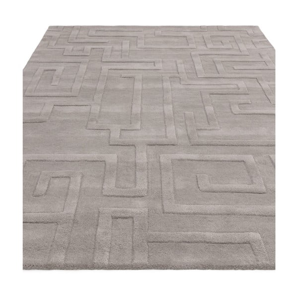 Kilimas iš vilnos šviesiai pilkos spalvos 160x230 cm Maze – Asiatic Carpets-image-3