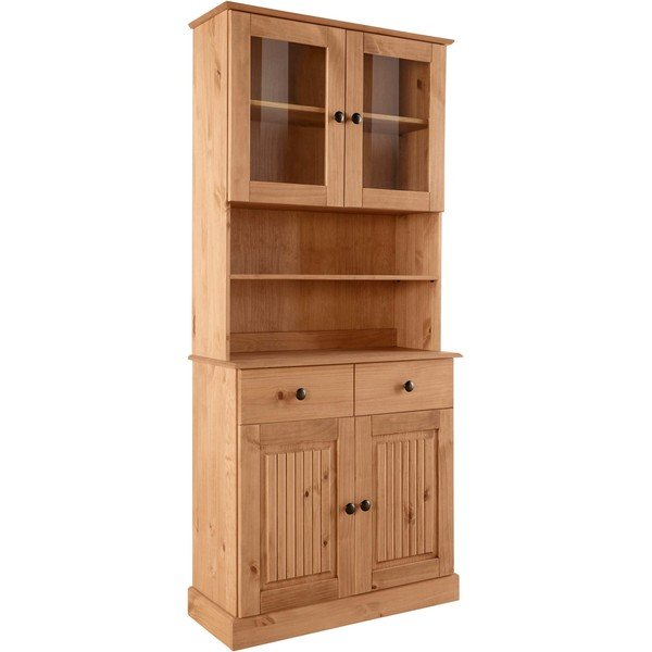 Iš pušies masyvo vitrina natūralios spalvos 181x34 cm Mille – Støraa-image-2