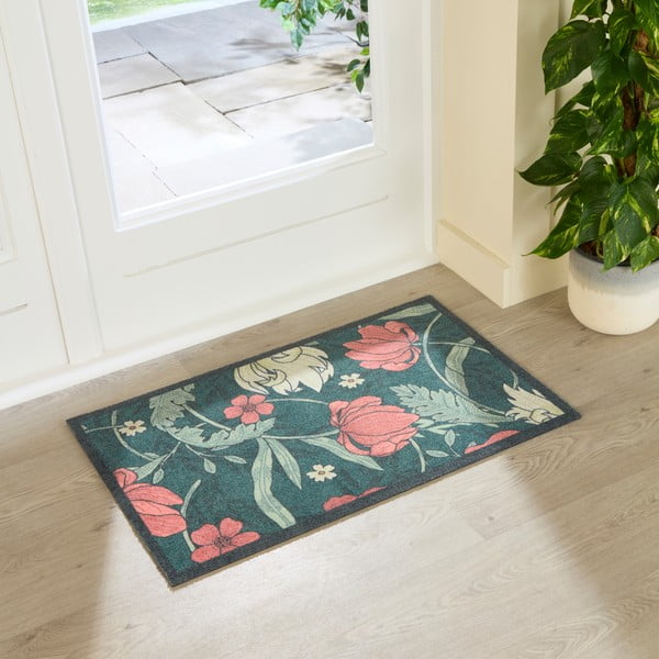 Grindų kilimėlis 50x80 cm William Morris Rose – Artsy Doormats-image-1