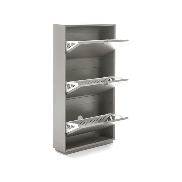 Pilka batų spinta su 3 stalčiais Marckeric Luka-image-3