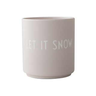 Šviesiai pilkas dirbtinio porceliano puodelis Design Letters Favourite, 0,25 l