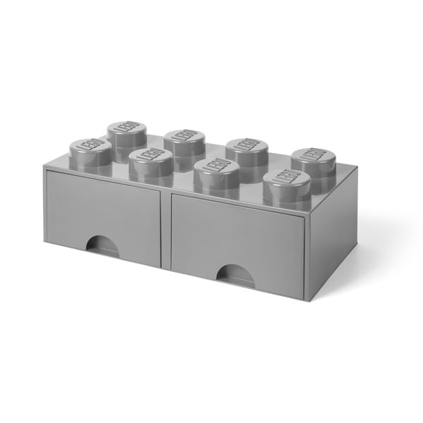 Pilka daiktadėžė su dviem stalčiais LEGO®-image-1