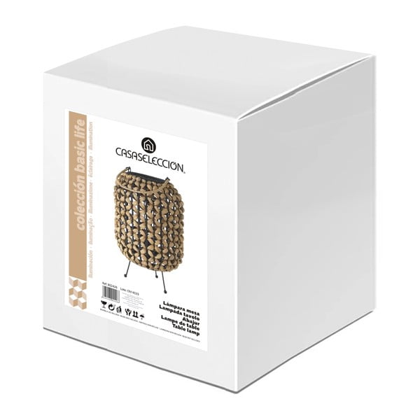 Stalinis šviestuvas juodos spalvos/natūralios spalvos (aukštis 30 cm) – Casa Selección-image-4