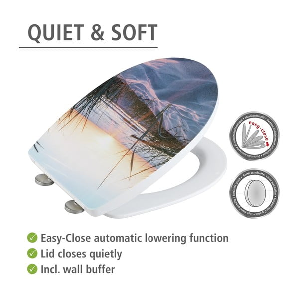 Tualeto sėdynė Easy-close funkcija 36,5 x 45 cm Baltic – Wenko-image-4