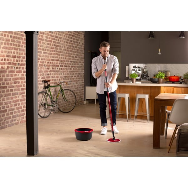 Kibiro ir šepečio rinkinys grindims valyti Vileda Spin & Clean-image-3