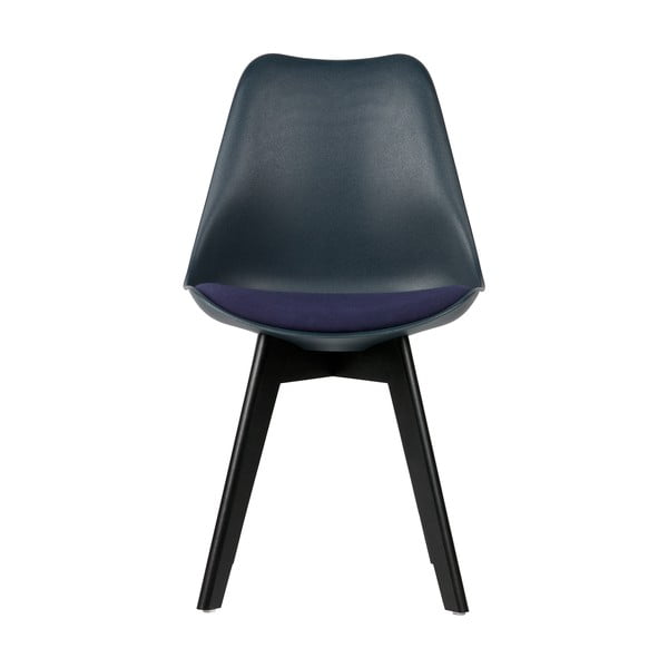 2 tamsiai mėlynų kėdžių su pušies medienos kojomis rinkinys WOOOD Stan