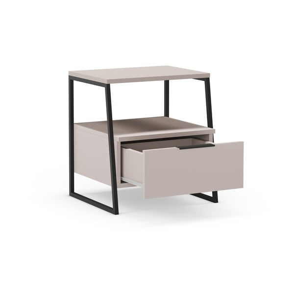 Naktinis staliukas kreminės spalvos Velia – Marckeric-image-4