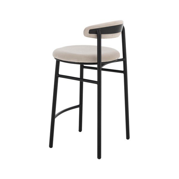 Smėlio spalvos iš metalo baro taburetė (sėdynės aukštis 66 cm) Doggi – Ellos Home-image-3