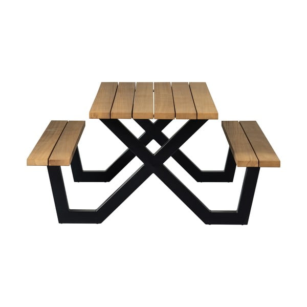 Sodo valgomojo stalas su suolais WOOOOD Tablo, 206 x 145 cm-image-3