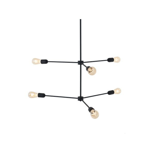 Juodas pakabinamas šviestuvas Custom Form Triso Hexa
