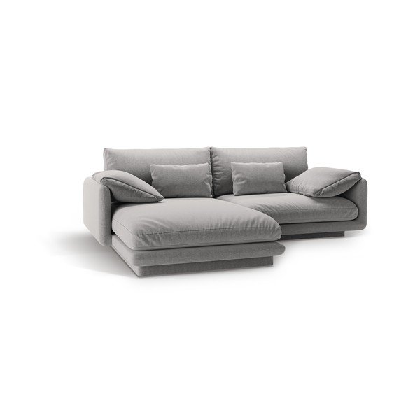 Kampinė sofa šviesiai pilkos spalvos (su kairiuoju kampu) Torino – Micadoni Home-image-2