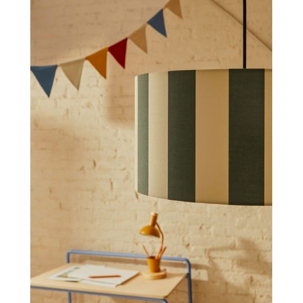 Baltos spalvos/mėlynos spalvos vaikiškas šviestuvo gaubtas ø 40 cm Ciral – Kave Home-image-1