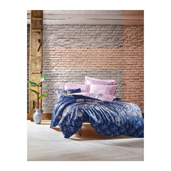Dvivietės lovos paklodė su medvilninio satino paklode "Kaseyo", 200 x 220 cm