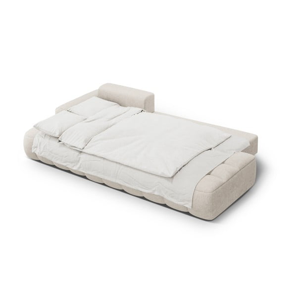 Smėlio spalvos sulankstoma/su sandėliavimo vieta kampinė sofa (su kairiuoju kampu/su gultu) Linz – Cosmopolitan Design-image-4
