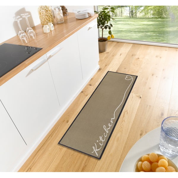 Smėlio spalvos kilimas Zala Living Kitchen, 50 x 150 cm-image-1