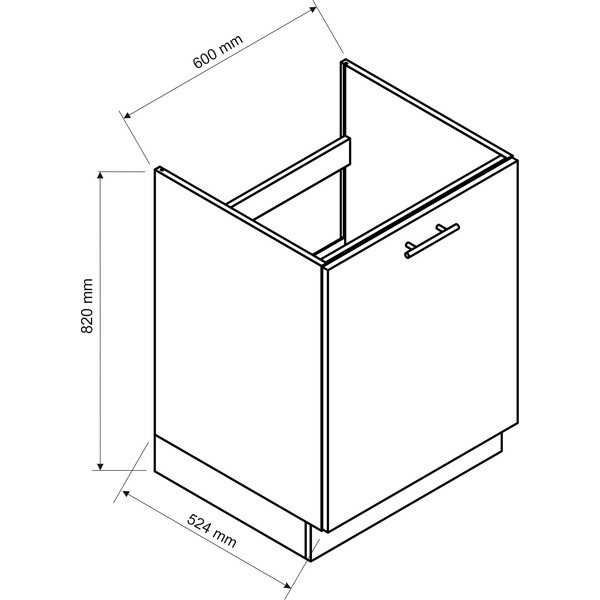 Apatinė virtuvės spintelė (plotis 60 cm) Kai – STOLKAR-image-2