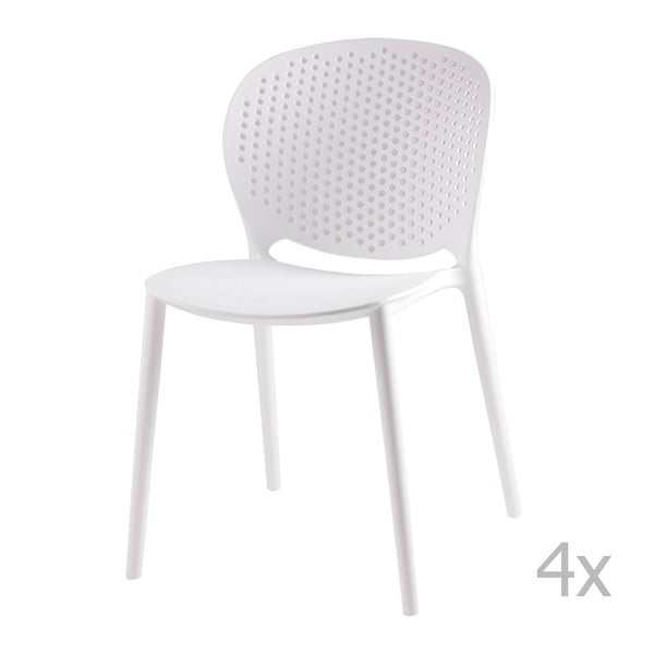 4 baltų valgomojo kėdžių rinkinys "Betsy