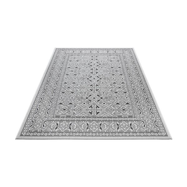 Juodos ir smėlio spalvos lauko kilimas NORTHRUGS Cuadrado, 70 x 140 cm-image-4