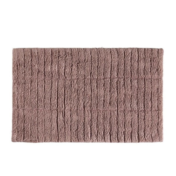 Tamsiai rožinis medvilninis vonios kilimėlis Zone Tiles, 50 x 80 cm