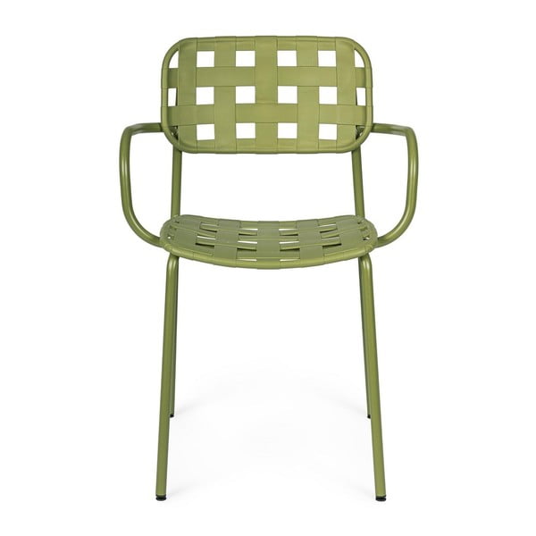 Žalios spalvos metalinės sodo kėdės 4 vnt. Clover   – Bizzotto-image-1