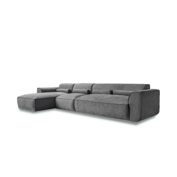 Kampinė sofa pilkos spalvos (su kairiuoju kampu) Flex Felix – Miuform