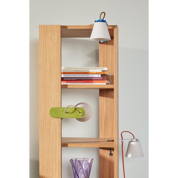 Mėlynos spalvos stalinis šviestuvas (aukštis 23 cm) su stiklo gaubtu Lure – Hübsch-image-4