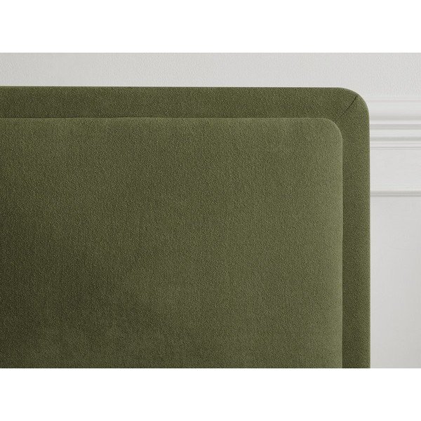 Žalios spalvos iš audinio dvigulė lova audiniu dengta su lovos grotelėmis 140x190 cm Mara – Bobochic Paris-image-3