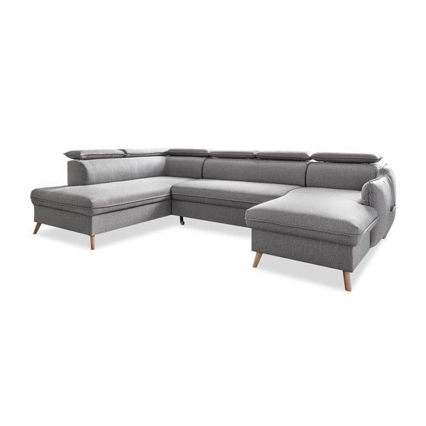 Sulankstoma kampinė sofa šviesiai pilkos spalvos (su kairiuoju kampu) Sweet Harmony – Miuform