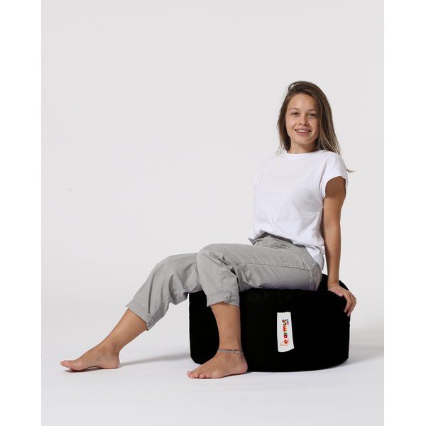 Sodo pufas juodos spalvos Round – Floriane Garden-image-1