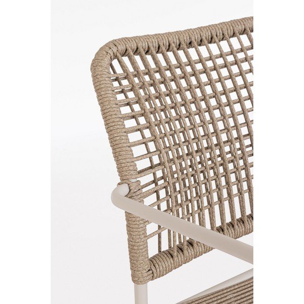 Smėlio spalvos/natūralios spalvos metalinė sodo kėdė Jable – Bizzotto-image-1