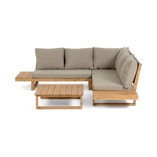 Rudos spalvos sodo poilsio baldų komplektas 5 žmonėms Flaviina – Kave Home-image-2