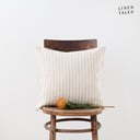 Iš lino dekoratyvinis pagalvės užvalkalas 45x45 cm Natural White Stripes – Linen Tales