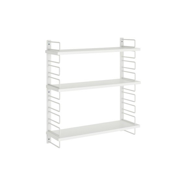 Baltos spalvos iš metalo kelių aukštų sieninė lentyna 54 cm Iseo – Ellos Home