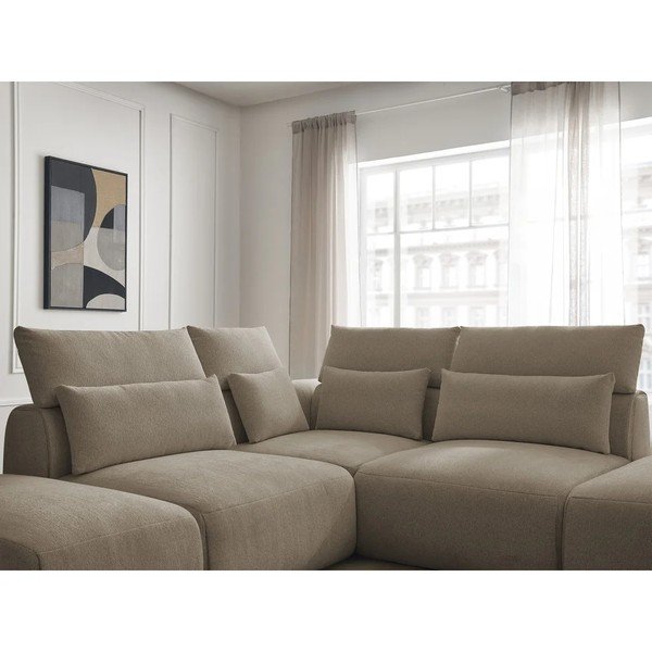 Taupe spalvos reguliuojama modulinė kampinė sofa Jana – Bobochic Paris-image-4