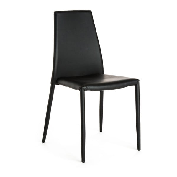 4 juodų valgomojo kėdžių rinkinys su eko odos apmušalais Tomasucci Lion