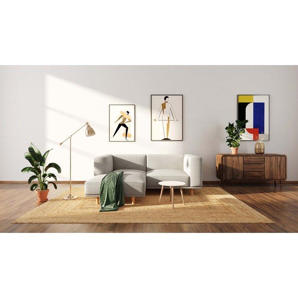 Kampinė sofa šviesiai pilkos spalvos (su kairiuoju kampu) Kukumo – Ame Yens-image-3