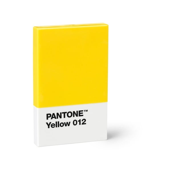 Geltonas vizitinių kortelių dėklas Pantone