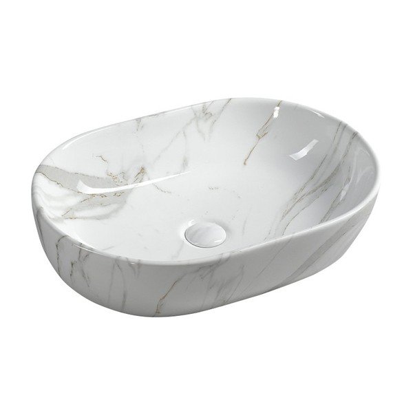 Iš keramikos praustuvas baltos spalvos 59x42 cm Dalma – Sapho