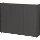 Antracito spalvos spintelė iš ąžuolo 138x105x25 cm Libbiano – Germania