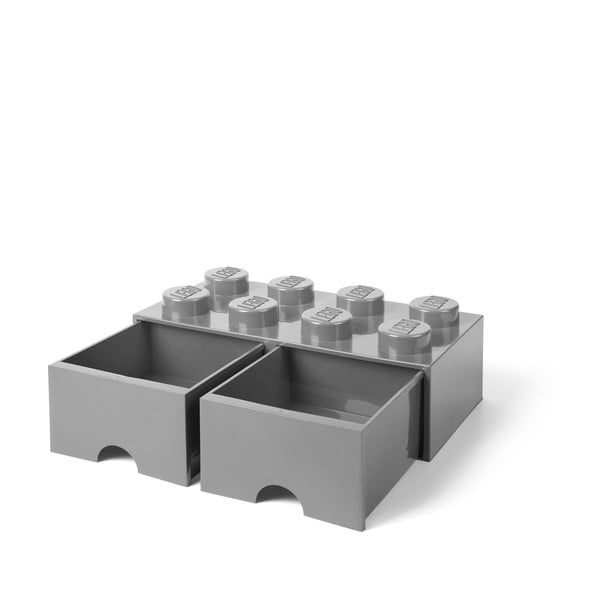 Pilka daiktadėžė su dviem stalčiais LEGO®-image-4