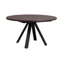 Apvalios formos prailginamas valgomojo stalas tamsiai rudos spalvos iš ąžuolo ø 135 cm Maddock – Rowico