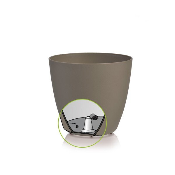 "Gardenico Ella Twist'n'Roll Smart System" pilkai rudos spalvos vazonas su ratukais, ø 40 cm-image-1